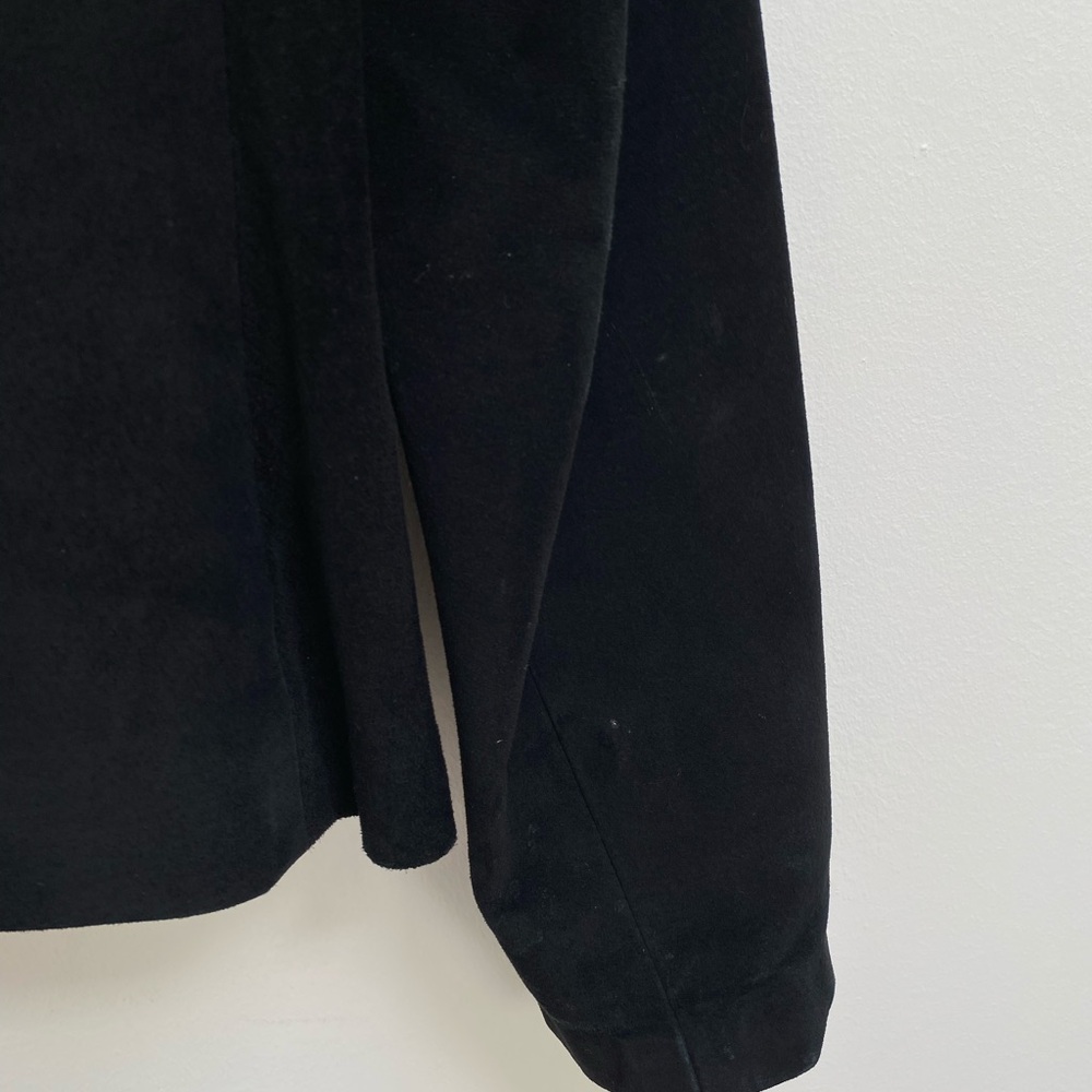 Danier Black Suede Embroidered Women's Blazer Jacket - Picture 11 of 13